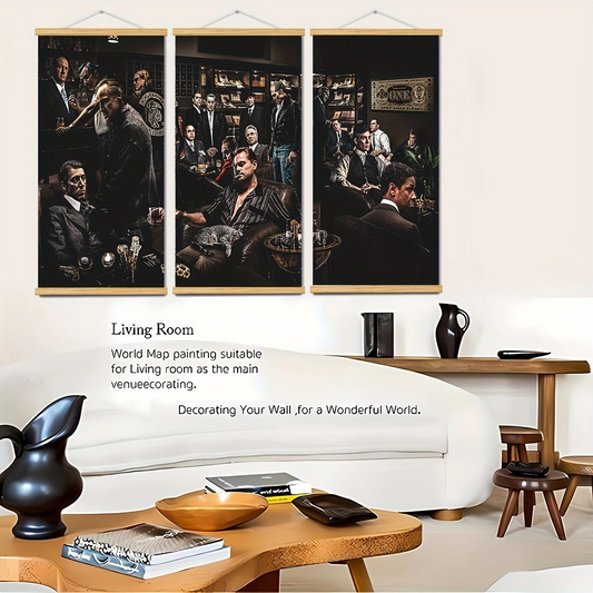 The Children of Dark Painting Canvas scroll painting 3 panel 40X60cm / 16 X 24 inch