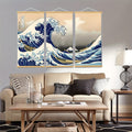 Japanese Painting Canvas scroll painting 3 panel 40X60cm / 16 X 24 inch